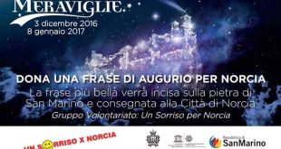 dona una frase di augurio per norcia